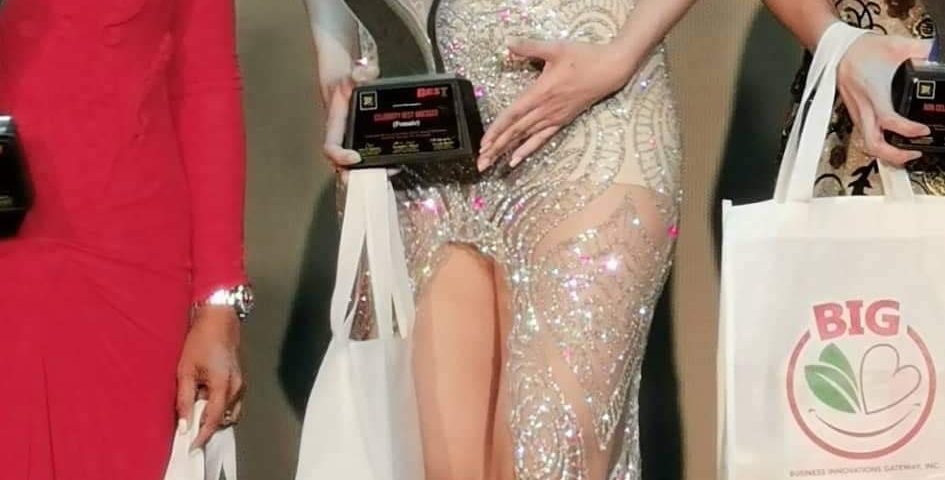 Mrs Grand Universe 2019 Leah May Luna-Panisales wore an evening gown from  Krish...