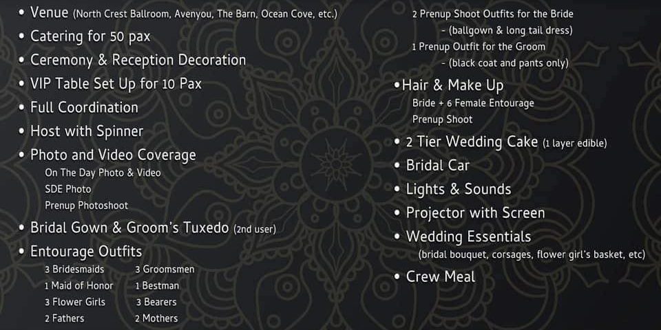 All In Intimate Wedding Packages