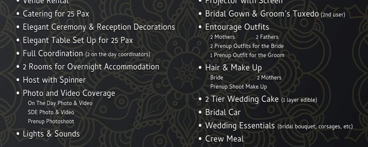 Eden Nature Park & Resort Wedding Package