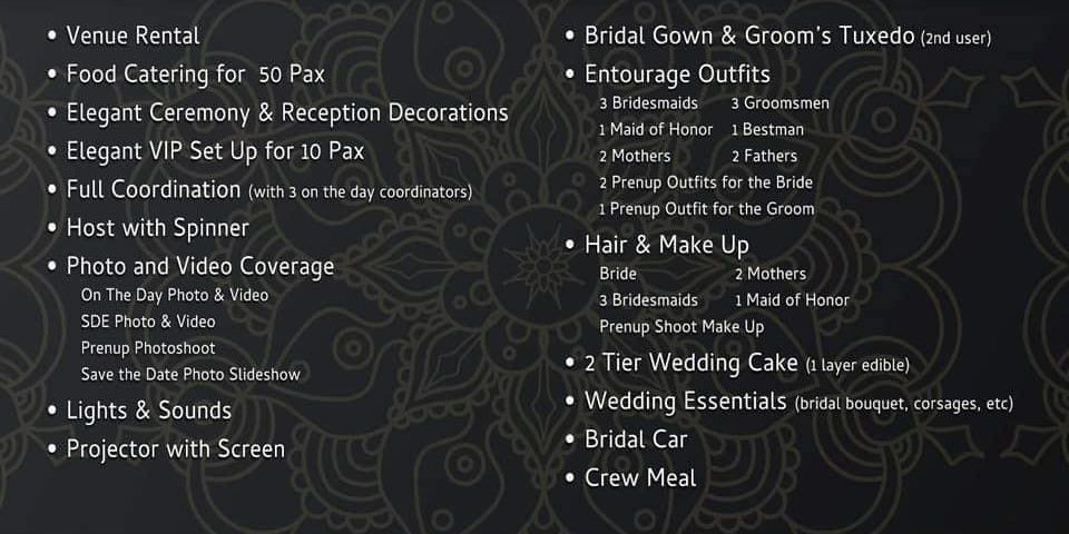 Updated Intimate Wedding Packages